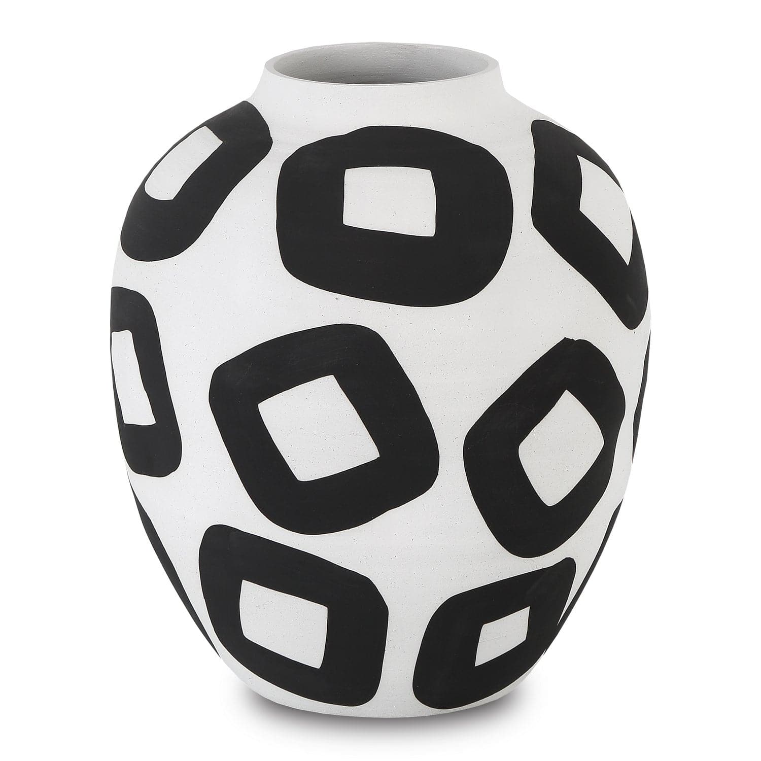 Vase from the Pagliacci collection in White/Black finish