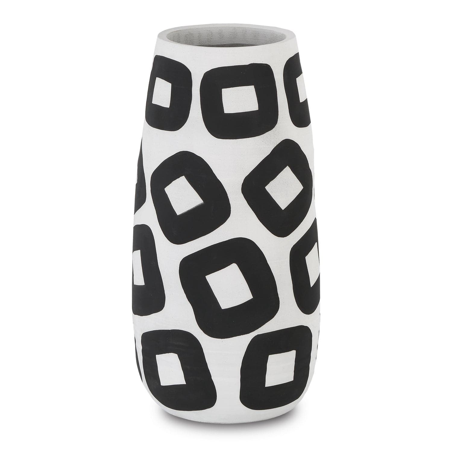 Vase from the Pagliacci collection in White/Black finish