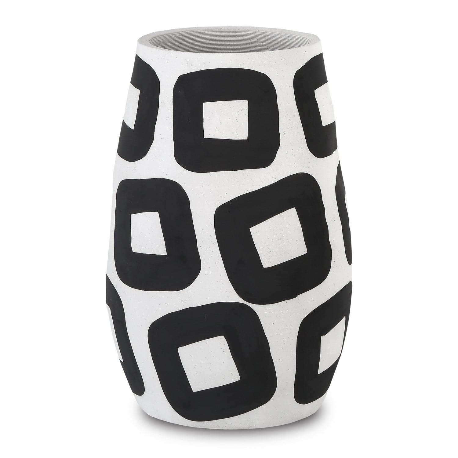 Vase from the Pagliacci collection in White/Black finish