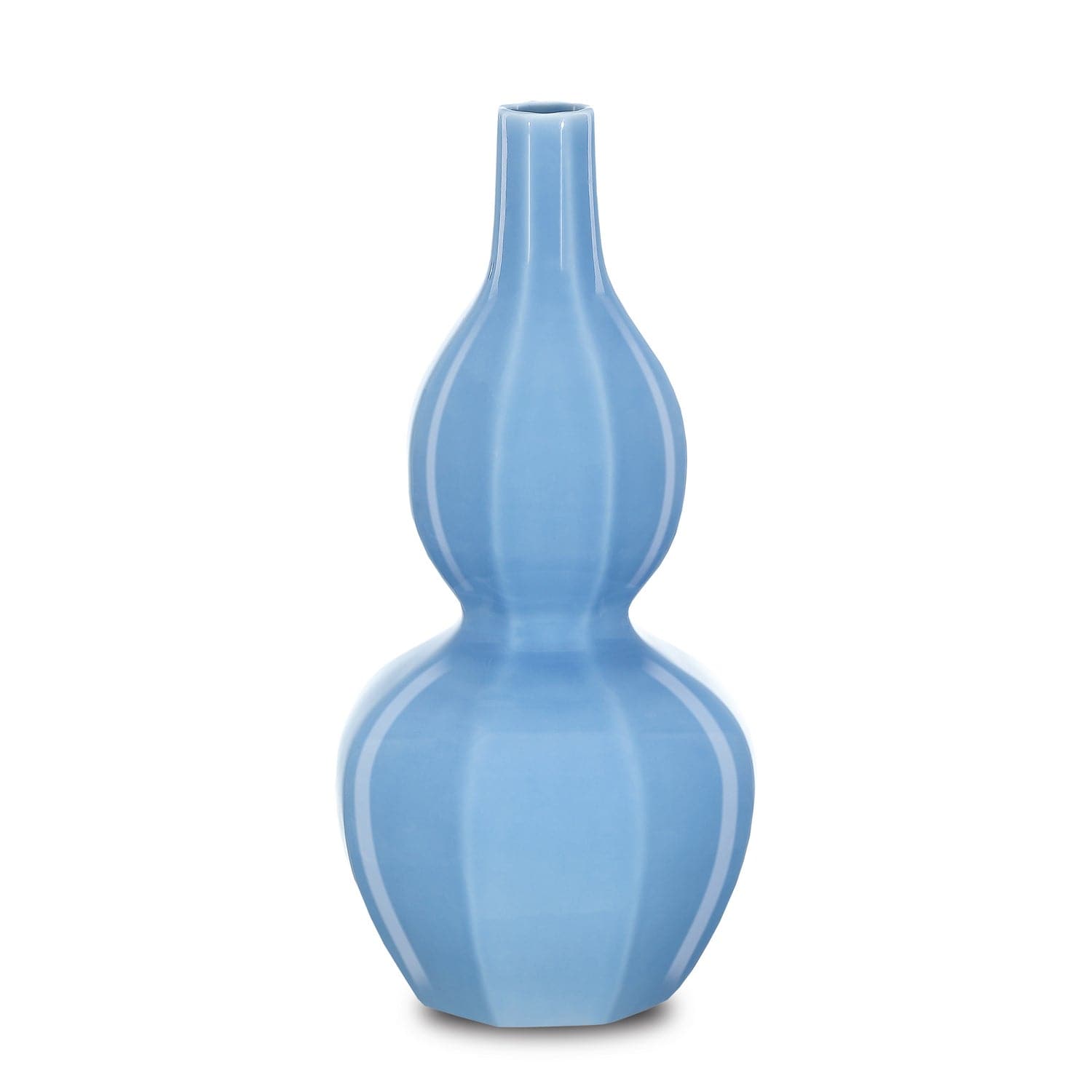 Vase from the Sky Blue collection in Lake Blue finish