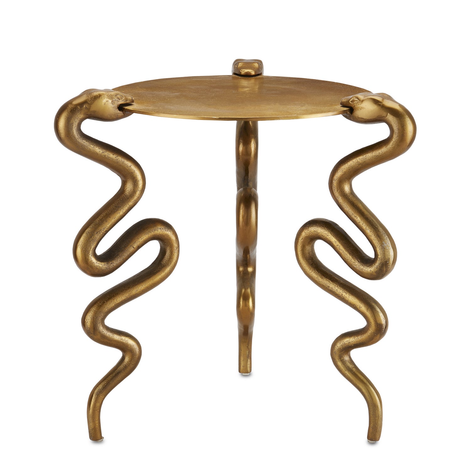 Accent Table from the Serpent collection in Antique Brass finish