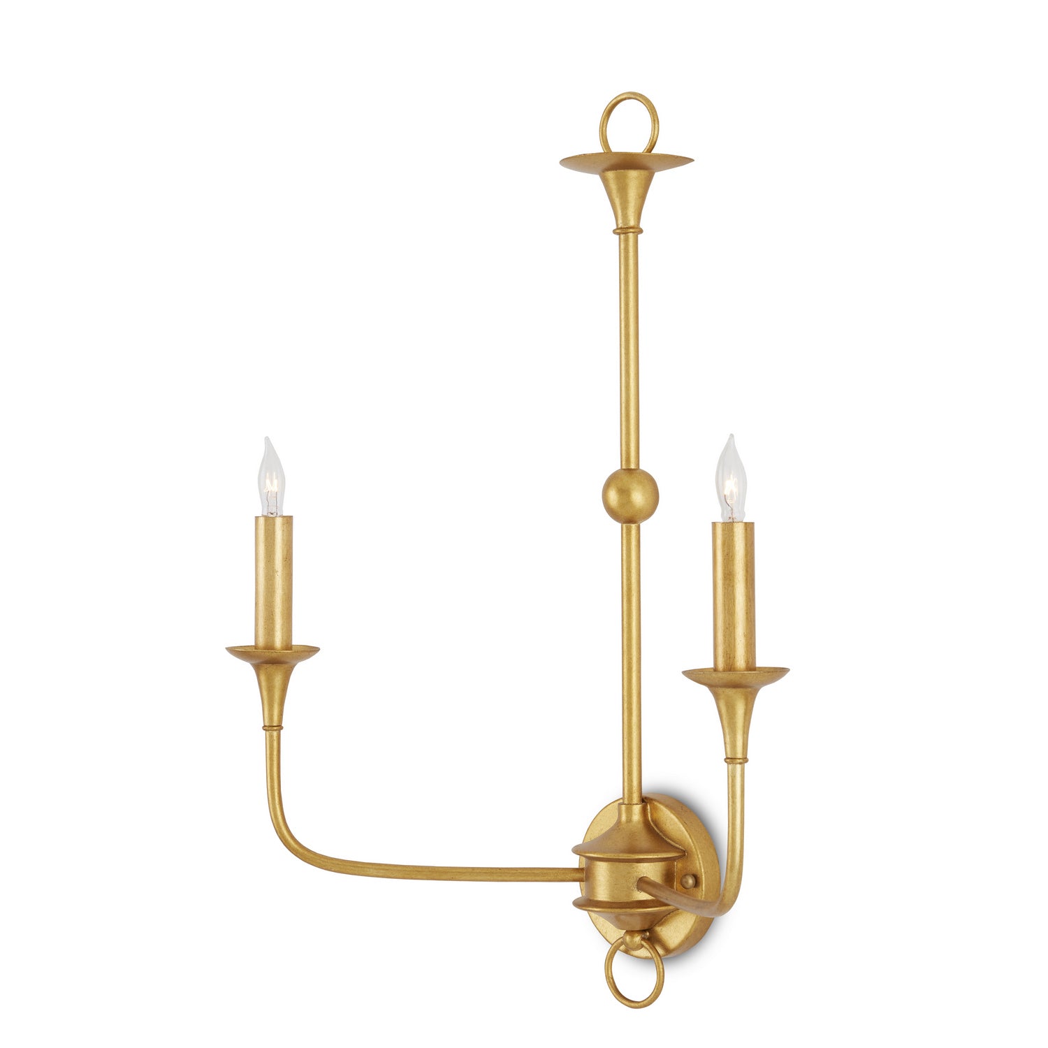 Two Light Wall Sconce from the Nottaway collection in Contemporary Gold Leaf finish