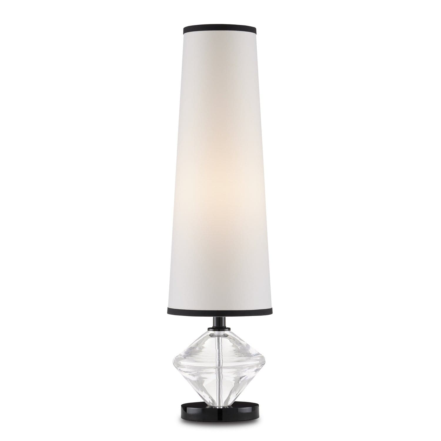 One Light Table Lamp from the Whirling Dervish collection in Clear/Black finish