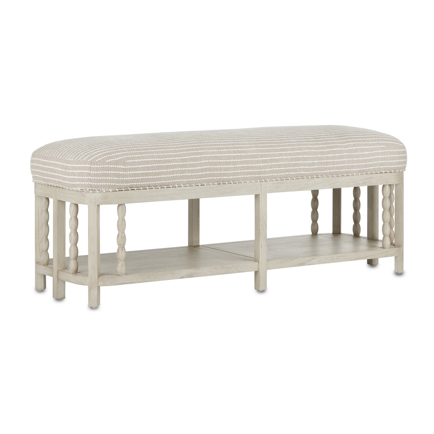 Bench from the Norene collection in Fog Gray finish