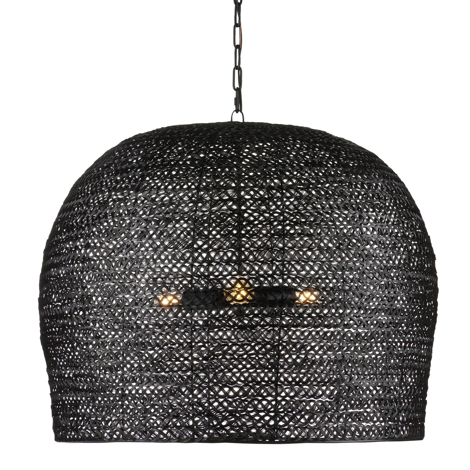 Three Light Pendant from the Piero collection in Satin Black finish