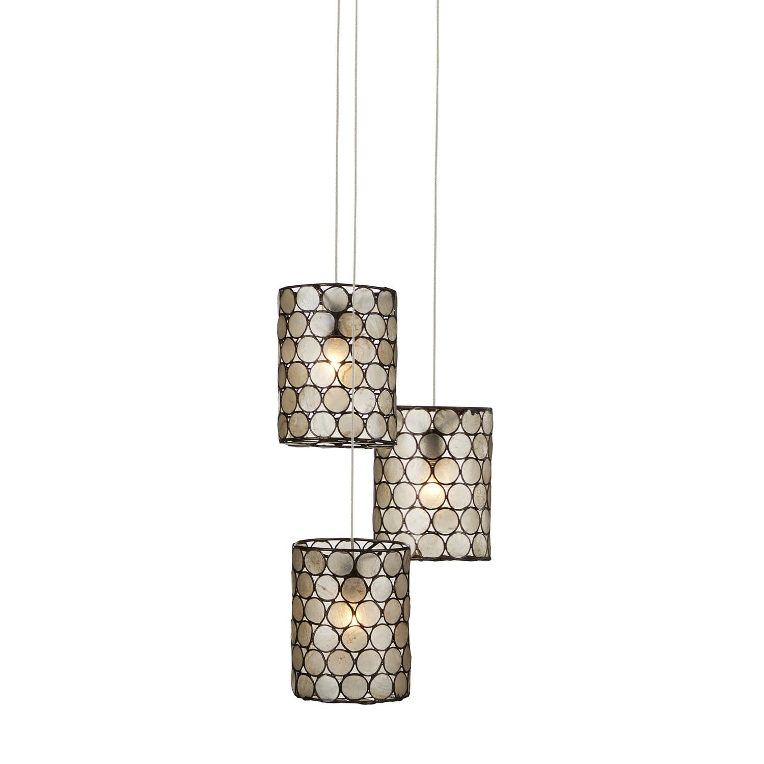 Three Light Pendant from the Regatta collection in Cupertino/Silver finish