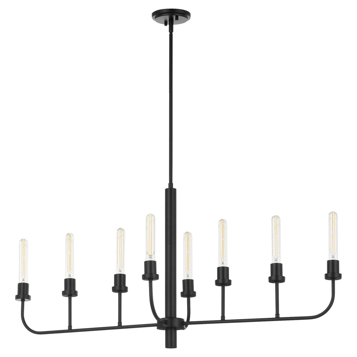 Quorum - 622-8-59 - Eight Light Linear Chandelier - Sheridan - Matte Black