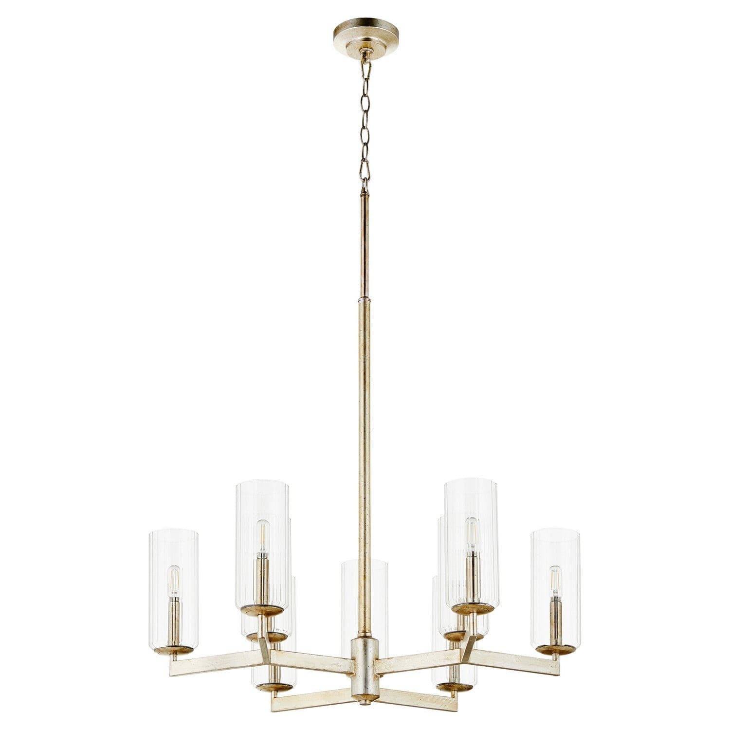 Quorum - 674-9-60 - Nine Light Chandelier - Merrick - Aged Silver Leaf