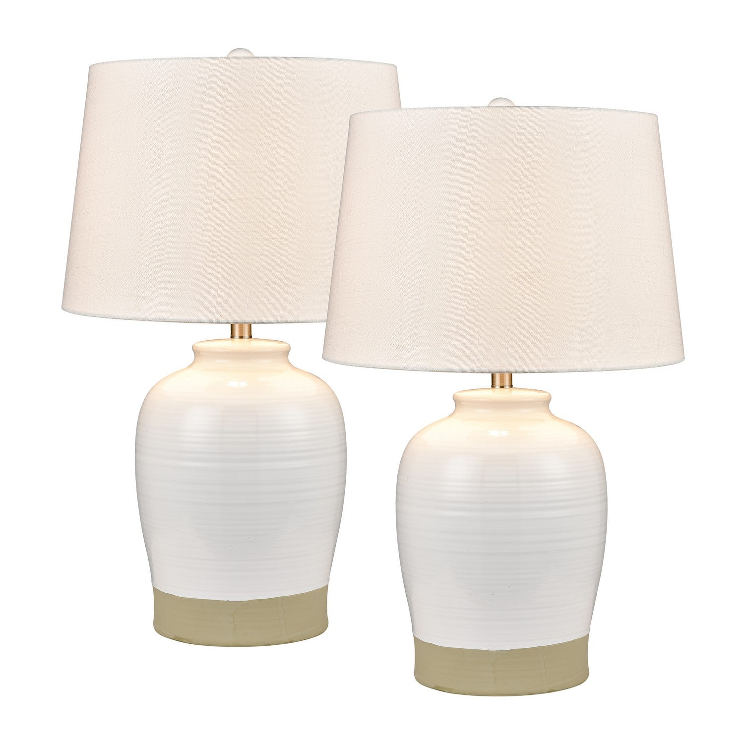 ELK Home - S0019-9468/S2 - One Light Table Lamp - Set of 2 - Peli - White