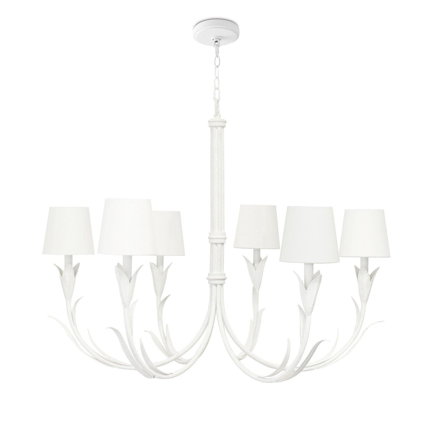 Regina Andrew - 16-1416WT - Six Light Chandelier - River Reed - White