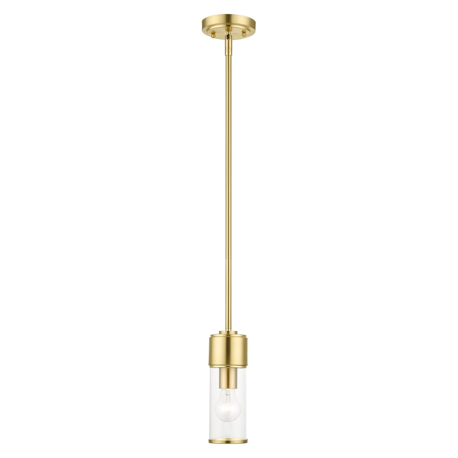 Livex Lighting - 17140-12 - One Light Mini Pendant - Quincy - Satin Brass