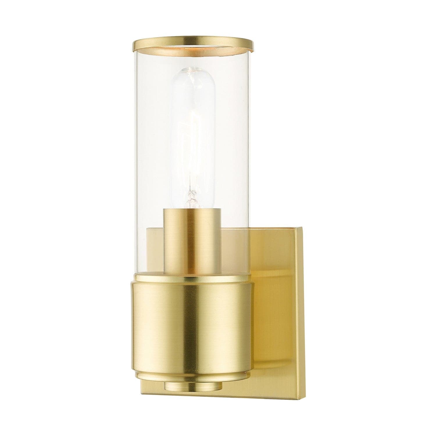 Livex Lighting - 17141-12 - One Light Wall Sconce - Quincy - Satin Brass