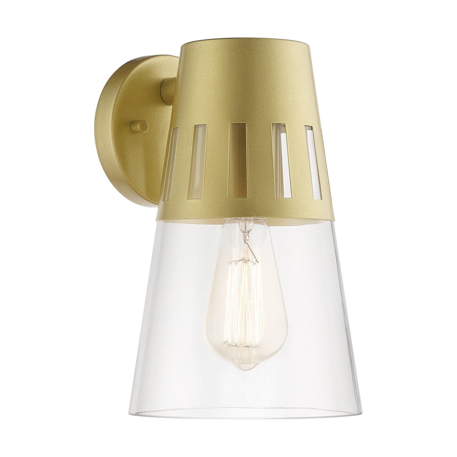 Livex Lighting - 27972-33 - One Light Outdoor Wall Lantern - Covington - Soft Gold