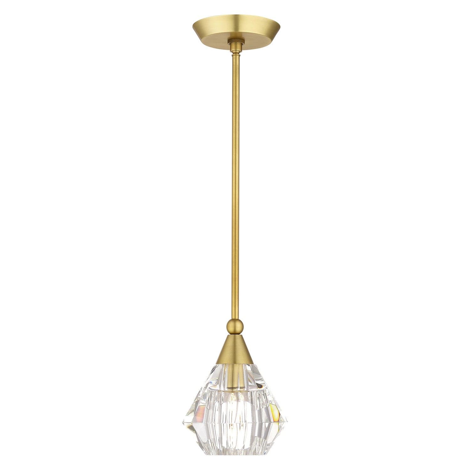 Livex Lighting - 47071-08 - One Light Pendant - Brussels - Natural Brass