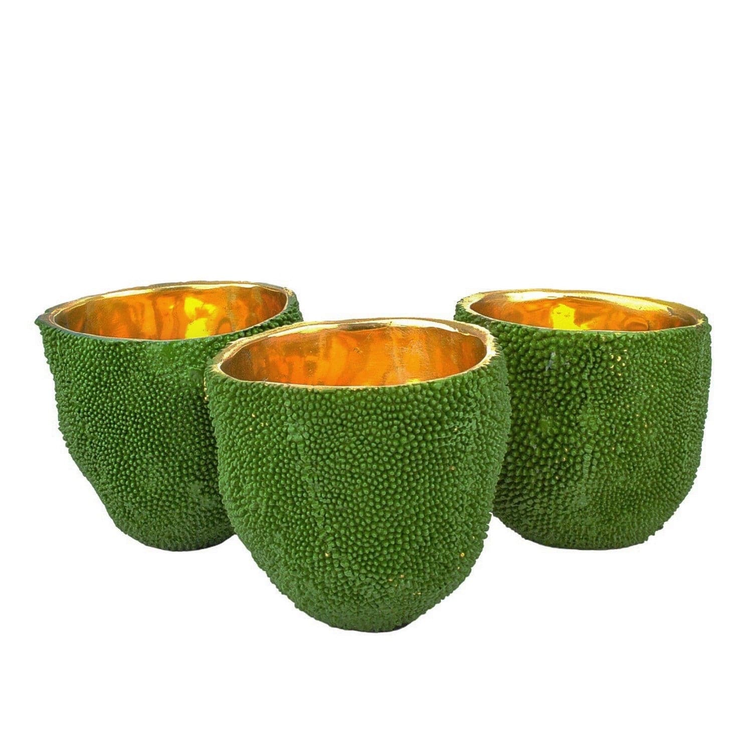 Currey and Company - 1200-0724 - Vase Set of 3 - Green/Gold