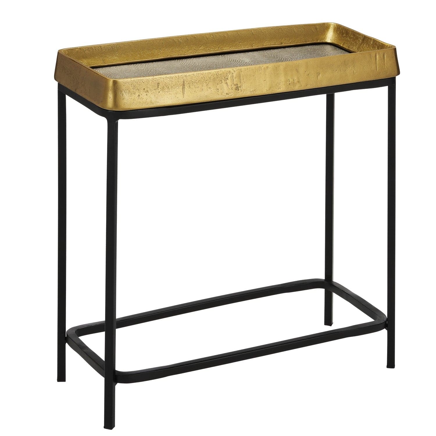 Currey and Company - 4000-0148 - Side Table - Antique Brass/Graphite/Black