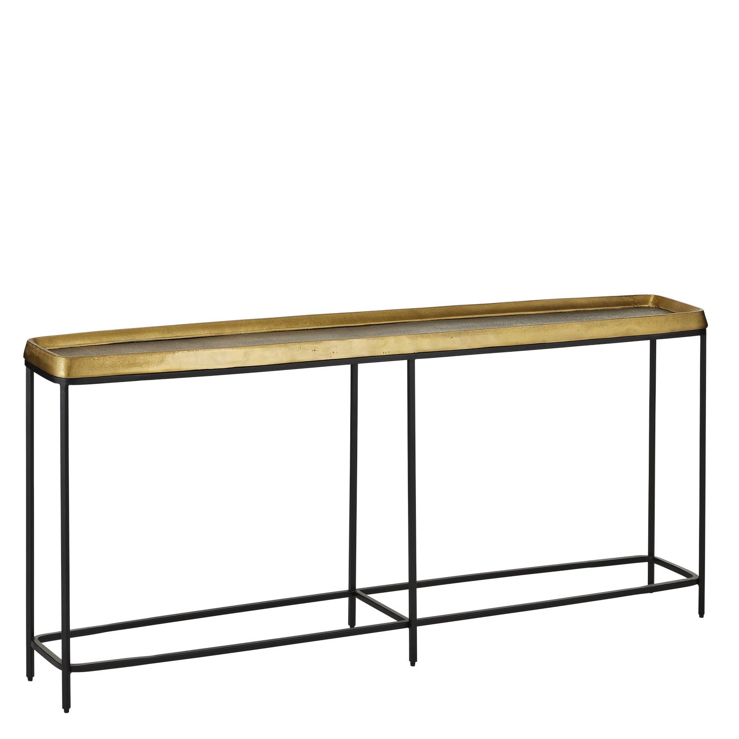 Currey and Company - 4000-0150 - Console Table - Antique Brass/Graphite/Black