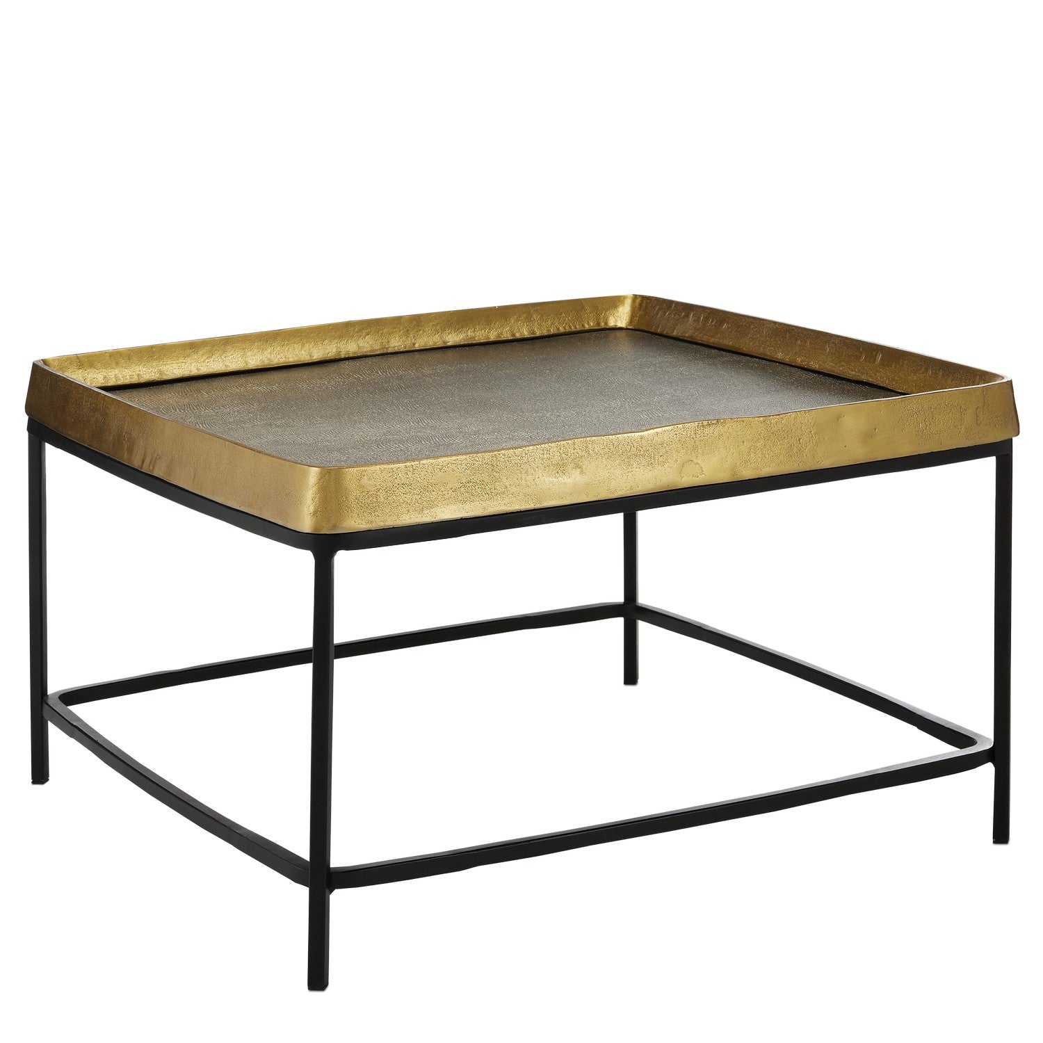 Currey and Company - 4000-0151 - Cocktail Table - Antique Brass/Graphite/Black