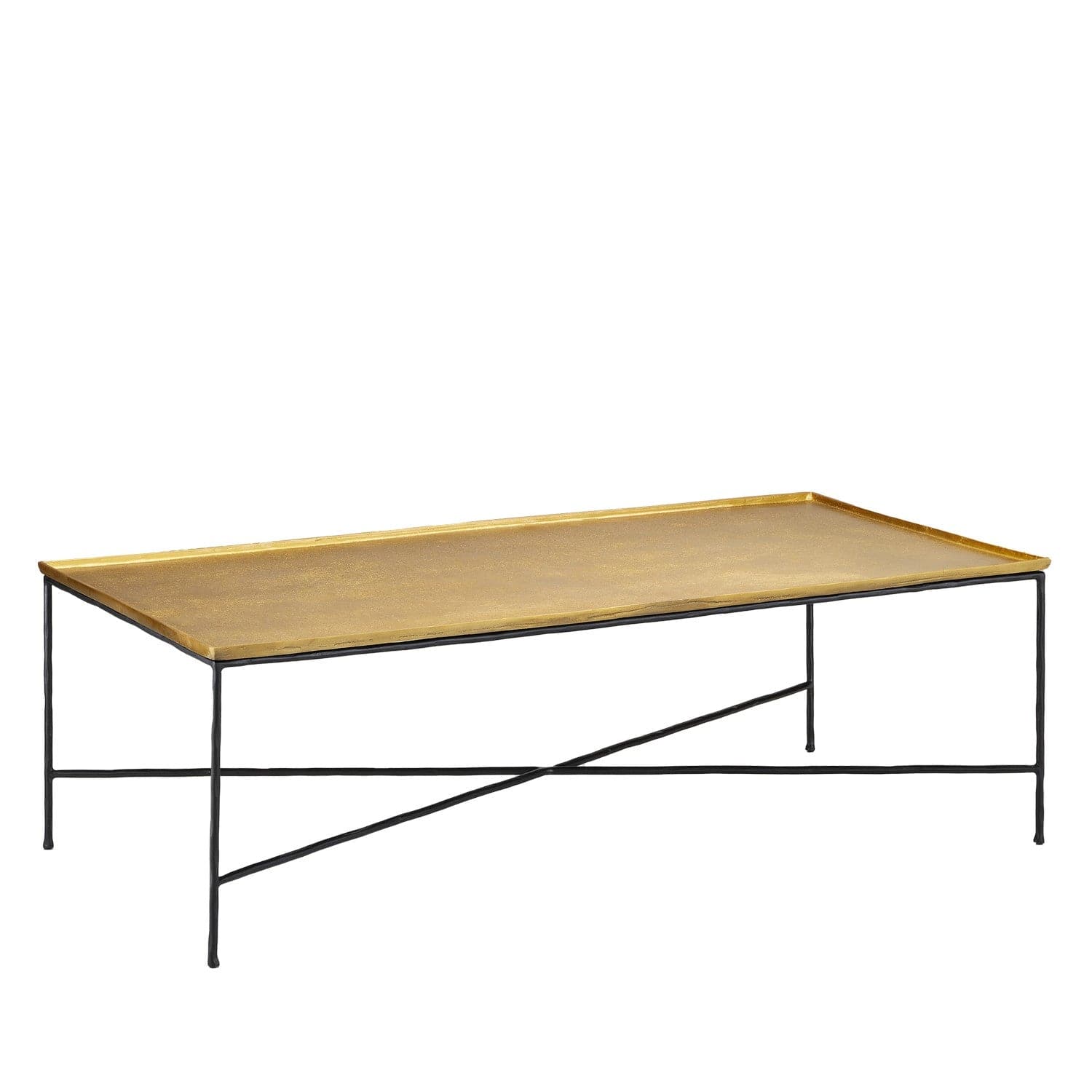Currey and Company - 4000-0152 - Cocktail Table - Antique Brass/Black