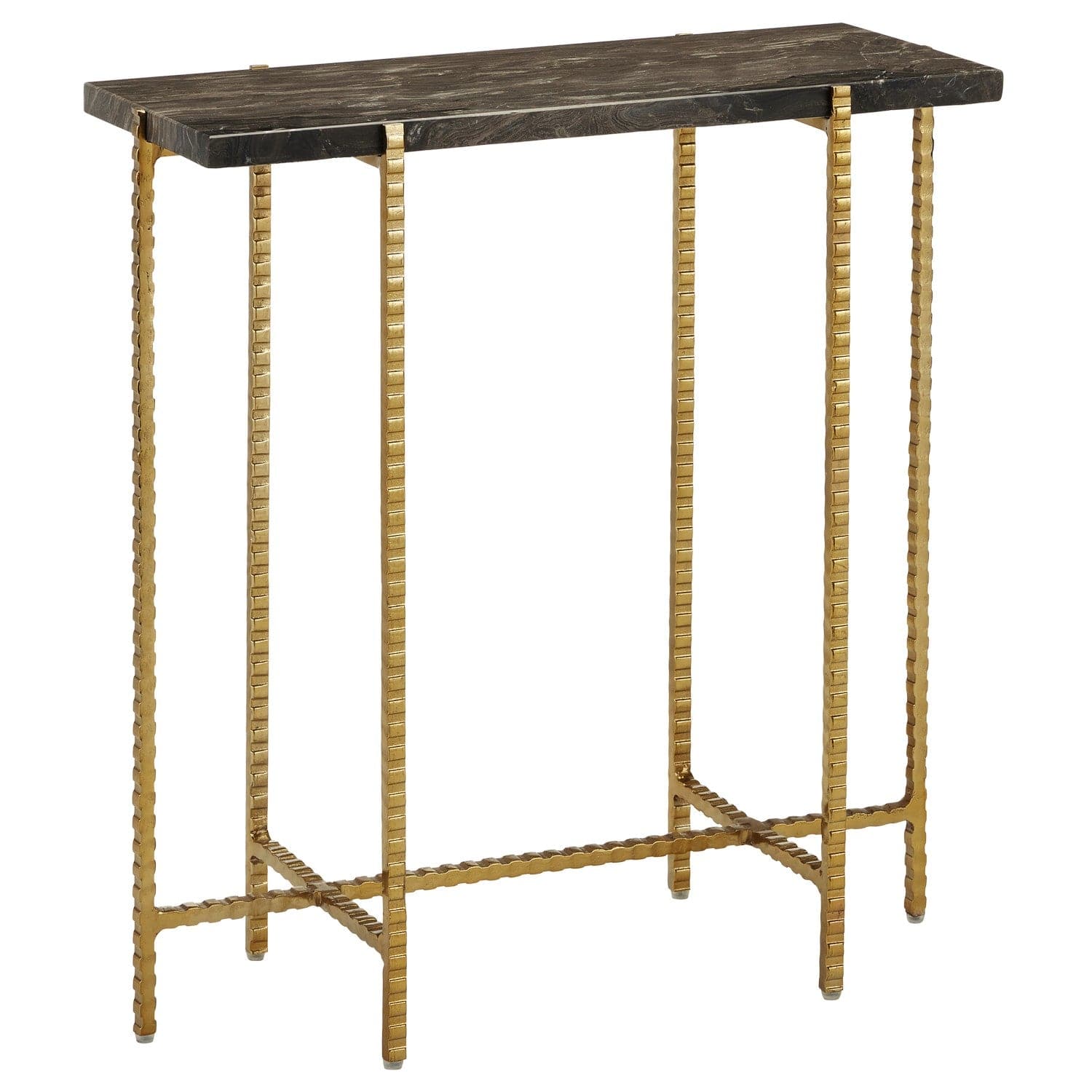 Currey and Company - 4000-0172 - Side Table - Natural/Gold