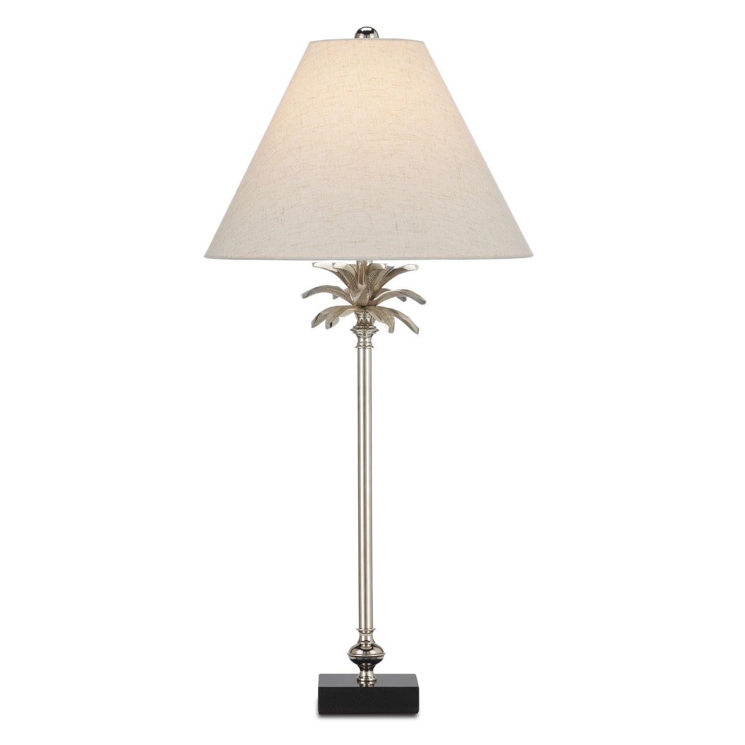 Currey and Company - 6000-0860 - One Light Table Lamp - Polished Nickel/Black