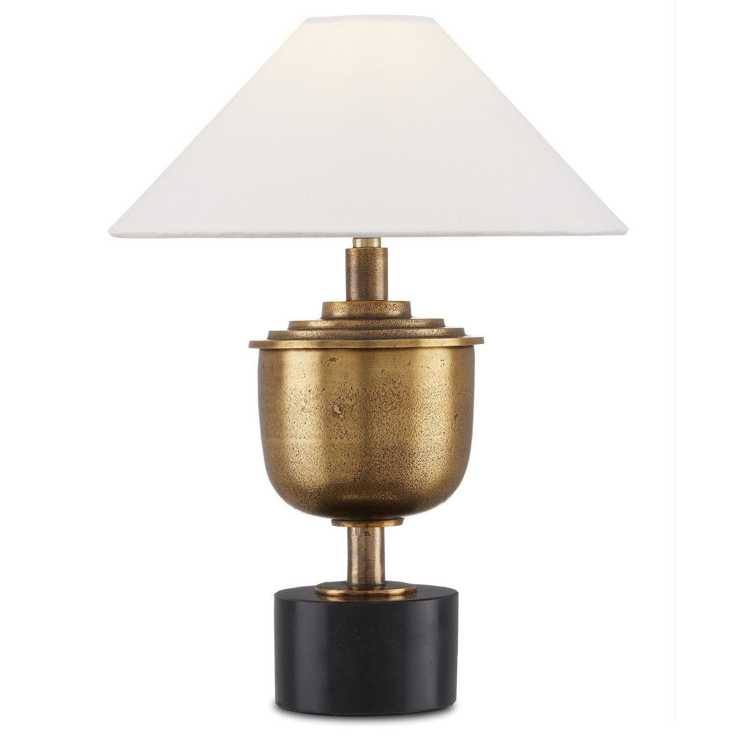 Currey and Company - 6000-0877 - One Light Table Lamp - Antique Brass/Black