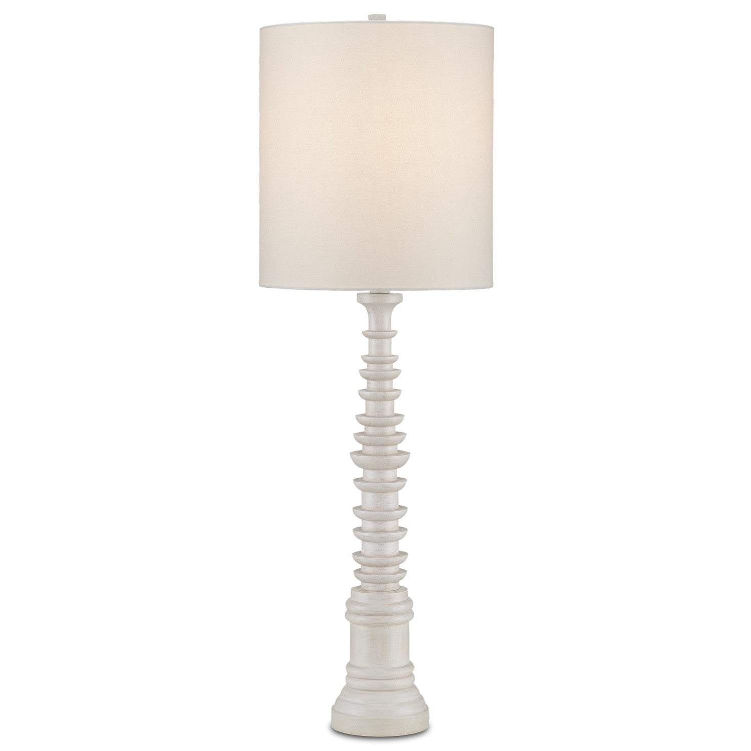 Currey and Company - 6000-0896 - One Light Table Lamp - Phyllis Morris - Whitewash