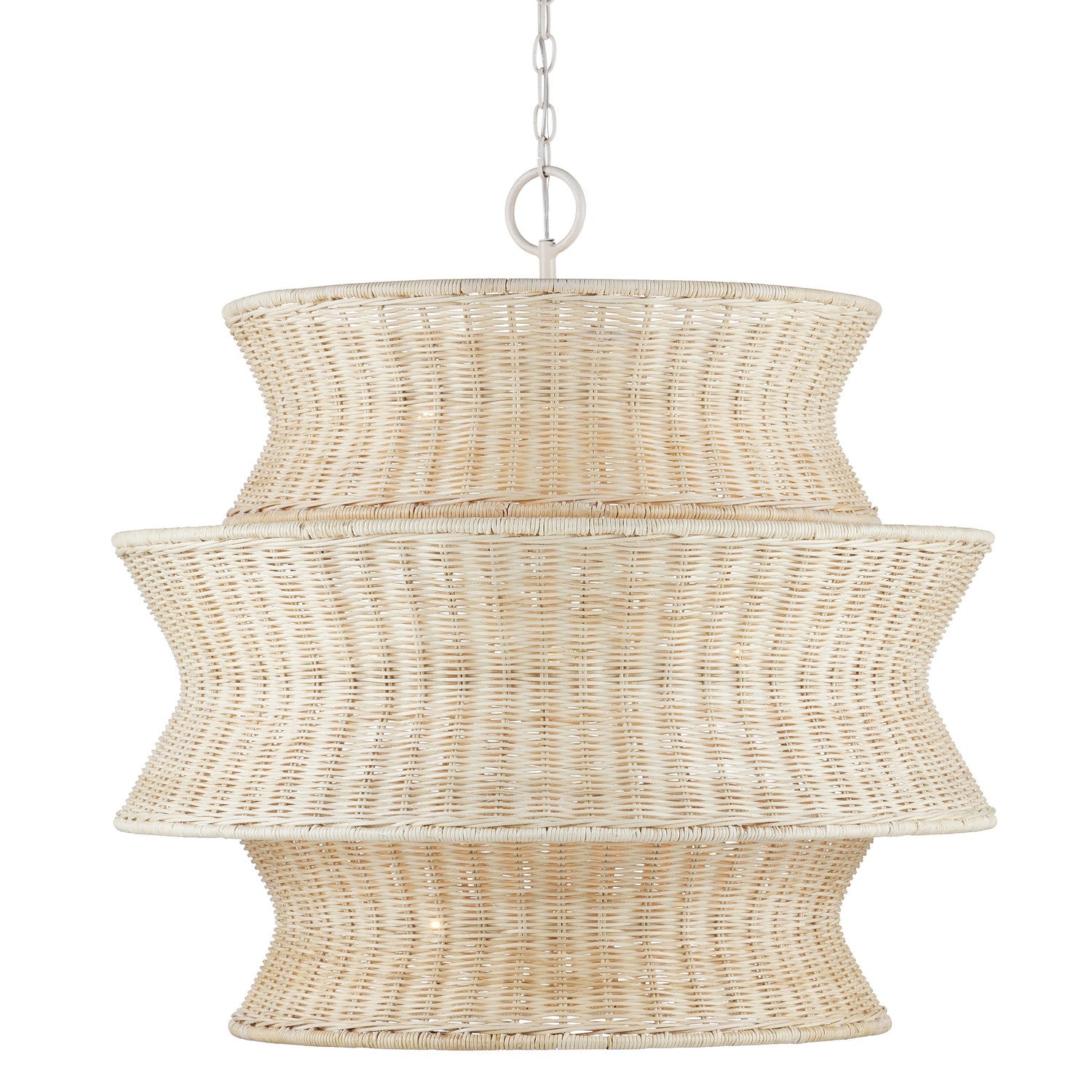 Currey and Company - 9000-1084 - Nine Light Chandelier - Bleached Natural/Vanilla