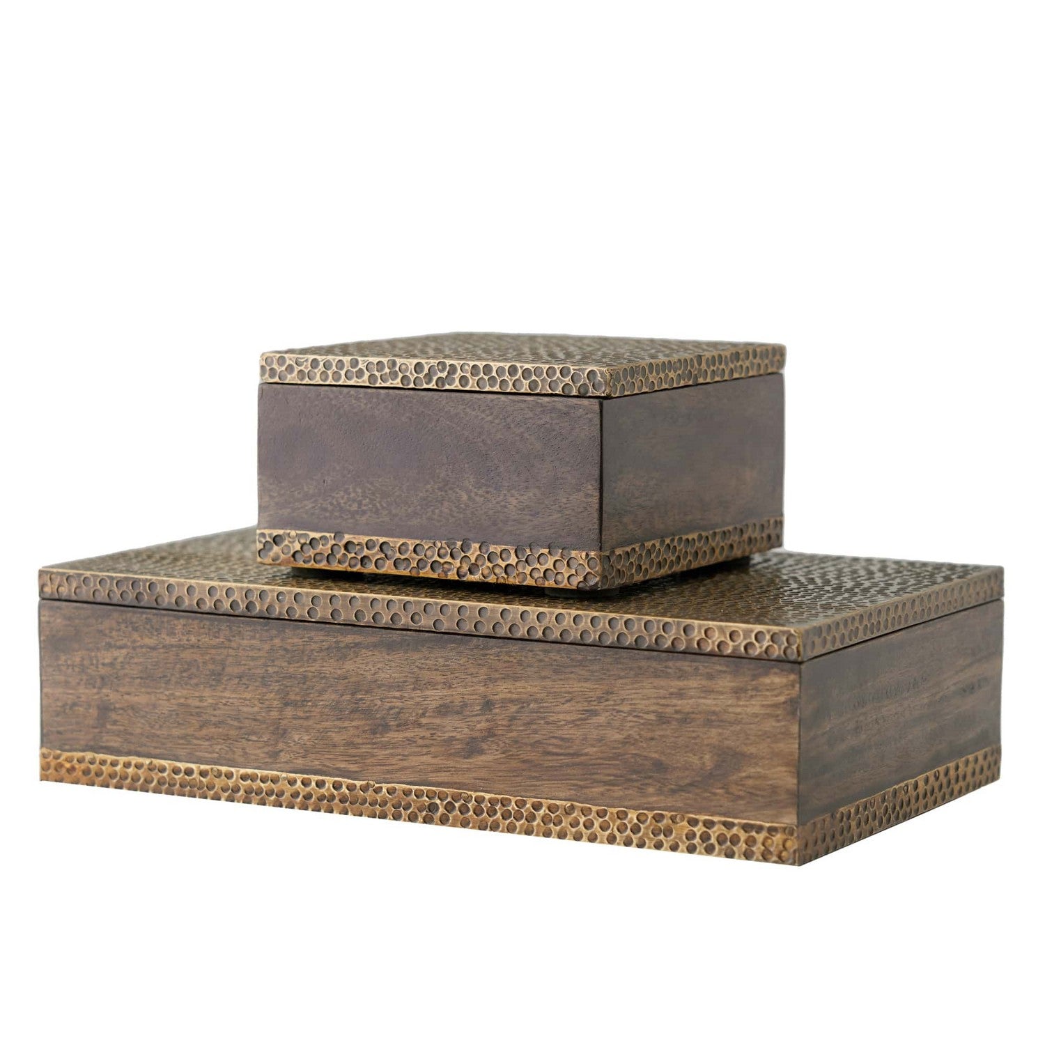 Boxes, Set of 2 from the Turney collection in Dark Walnut finish