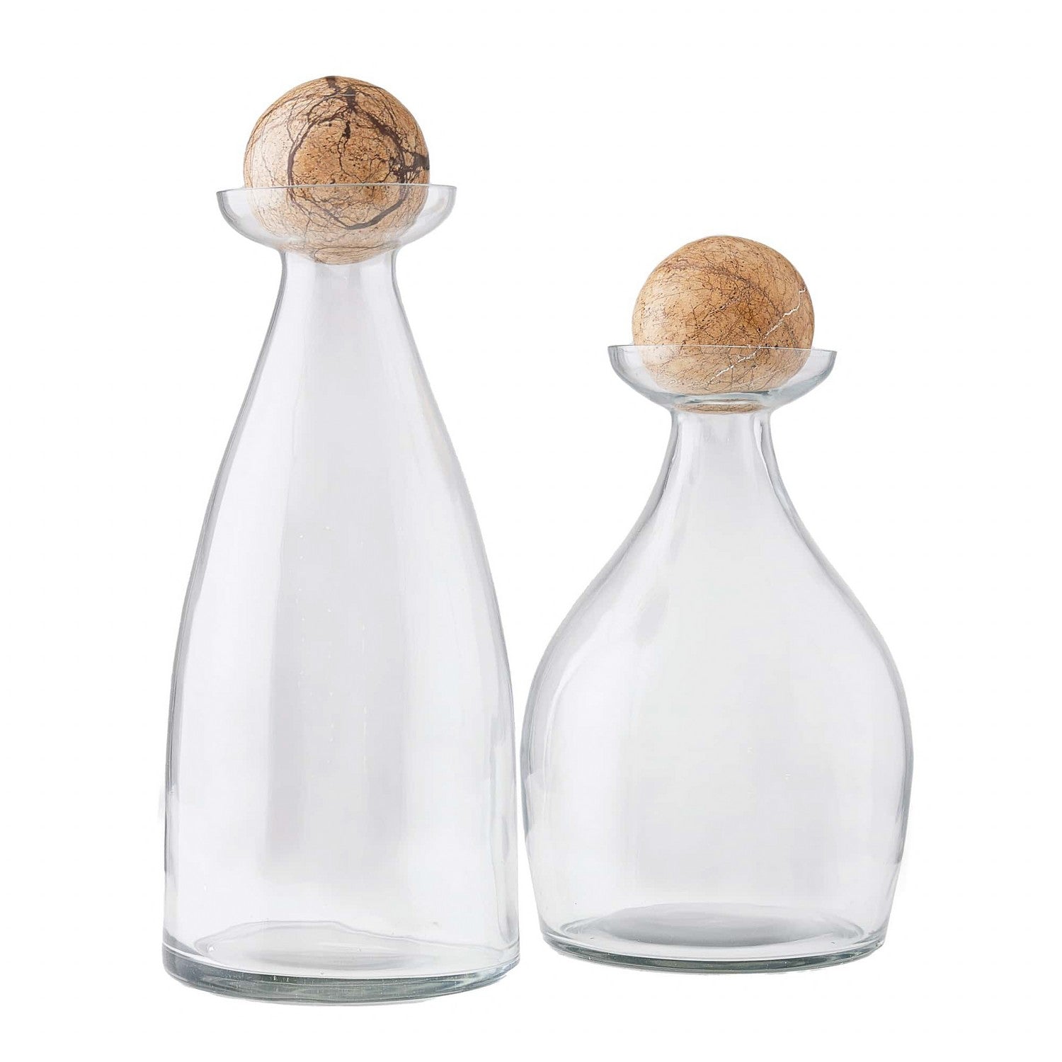 Decanters, Set of 2 from the Thayer collection in Clear finish