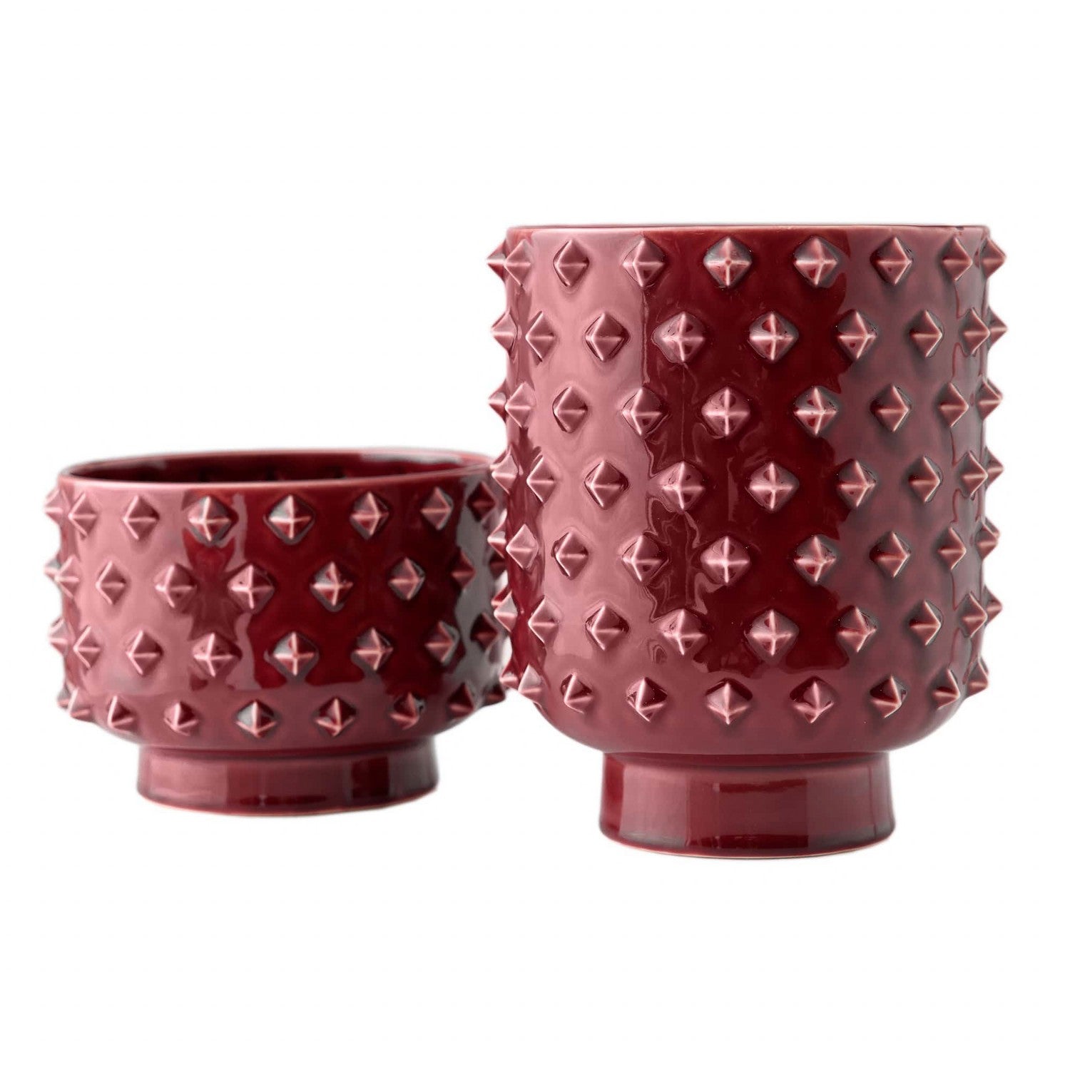 Vases, Set of 2 from the Valika collection in Garnet finish