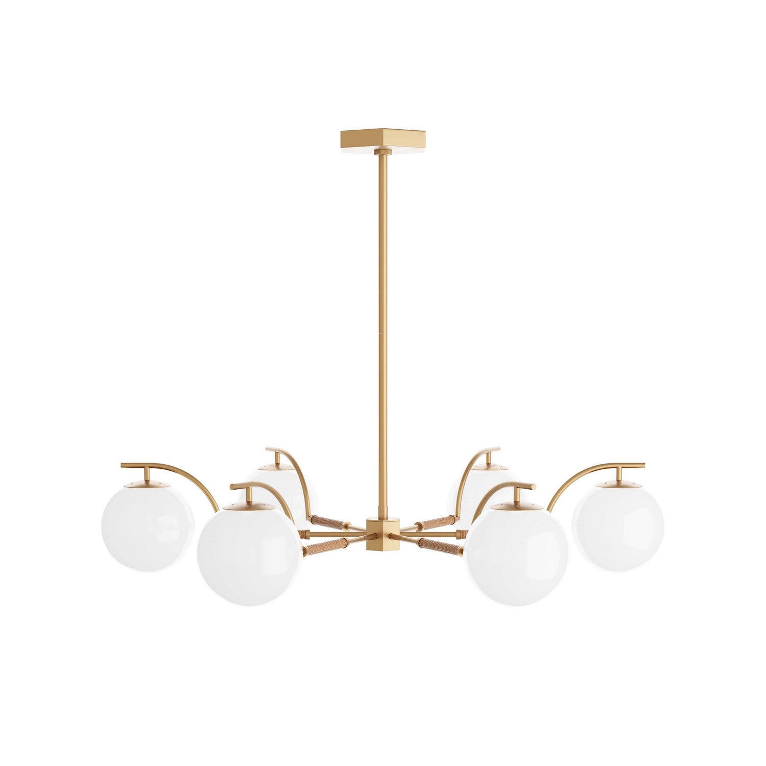 Six Light Chandelier from the Tricia collection in Antique Brass finish