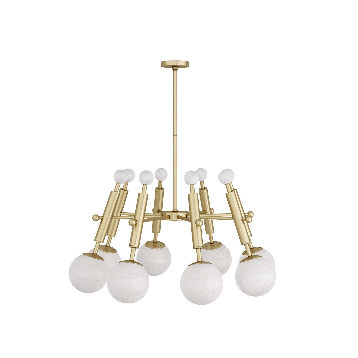 Eight Light Chandelier from the Verona collection in Antique Brass finish