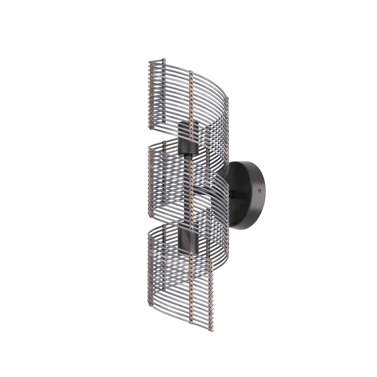 Two Light Wall Sconce from the Tamara collection in Dark Gray Stained finish