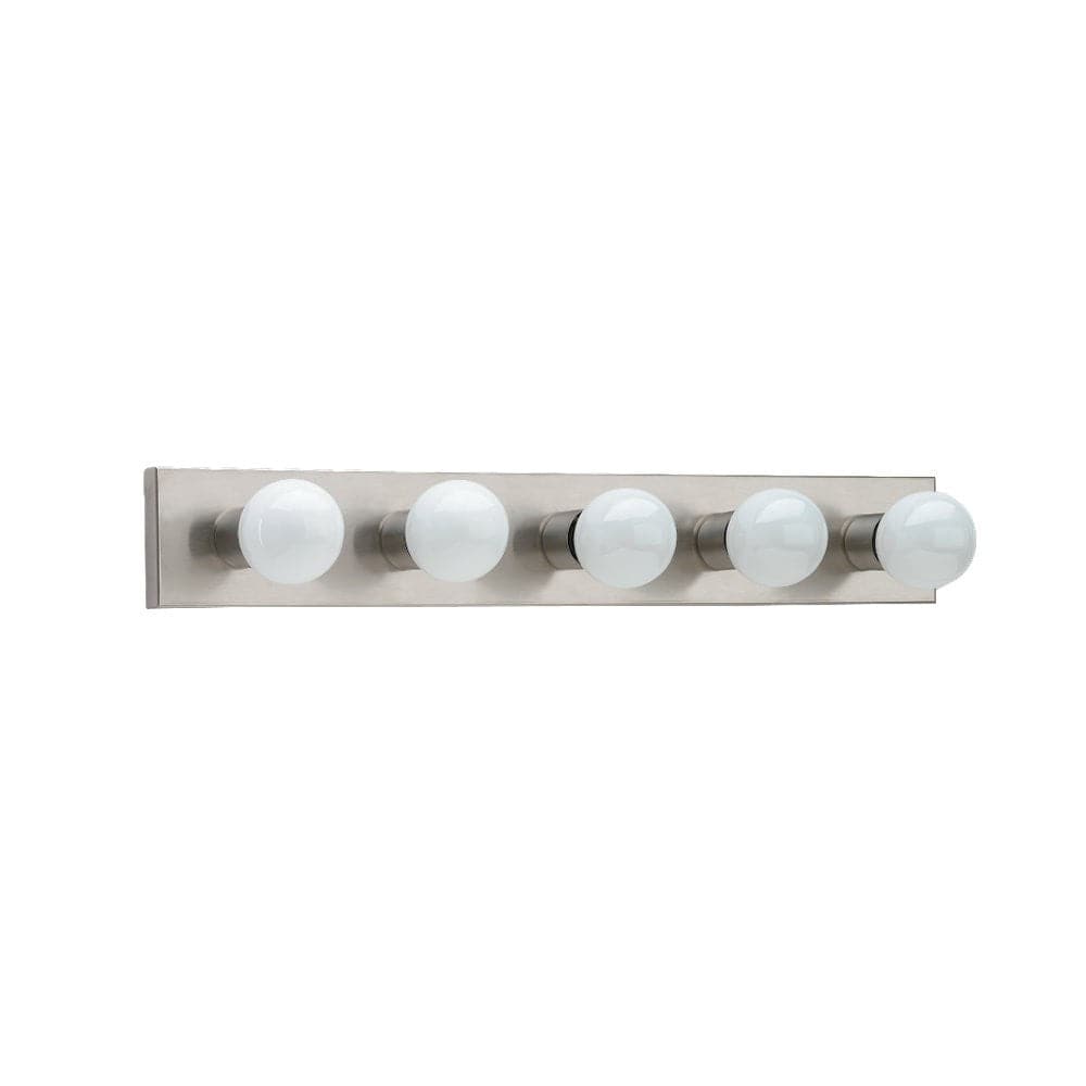 Generation Lighting. - 4735-98 - Five Light Wall / Bath - Center Stage - Brushed Stainless