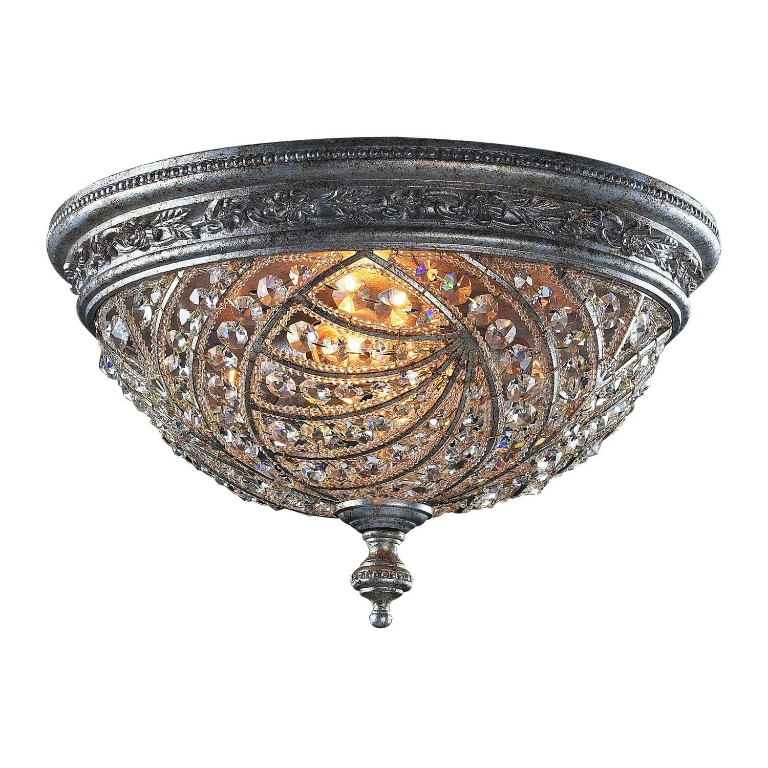 ELK Home - 6232/4 - Four Light Flush Mount - Renaissance - Sunset Silver