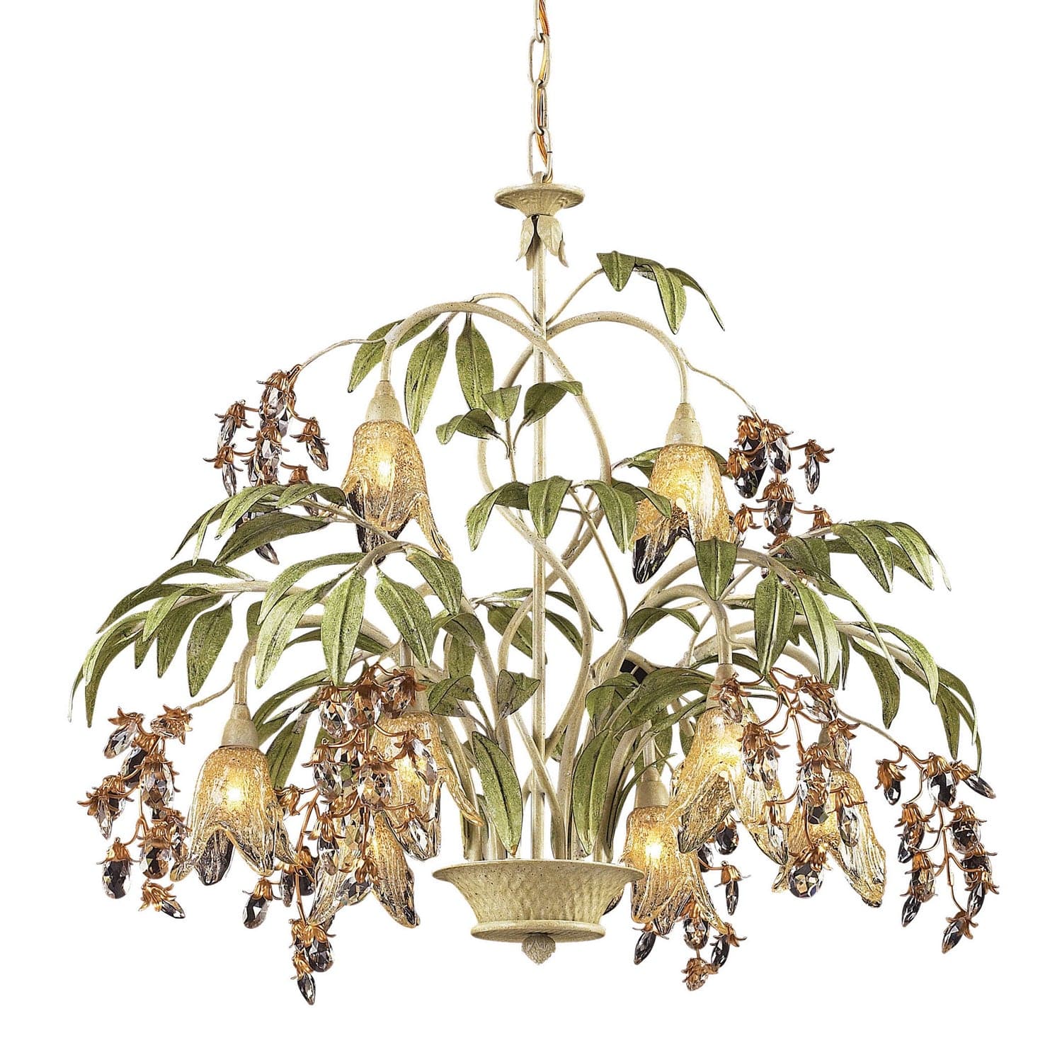 ELK Home - 86054 - Eight Light Chandelier - Huarco - Sage Green