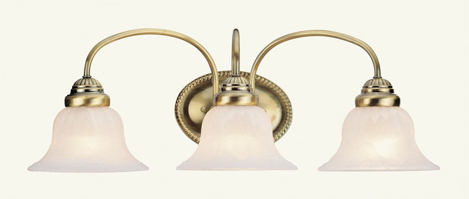 Livex Lighting - 1533-01 - Three Light Bath Vanity - Edgemont - Antique Brass