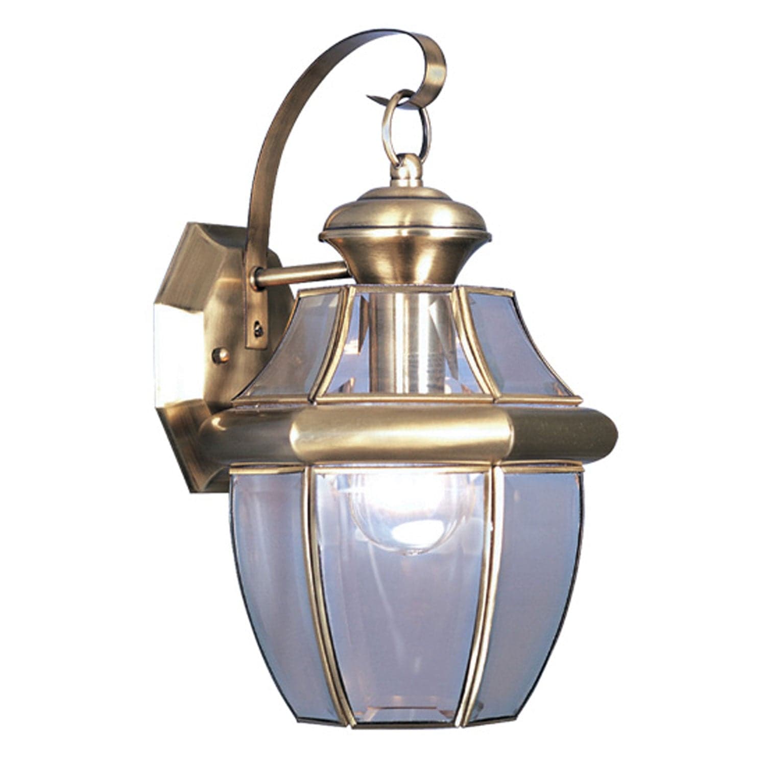 Livex Lighting - 2151-01 - One Light Outdoor Wall Lantern - Monterey - Antique Brass