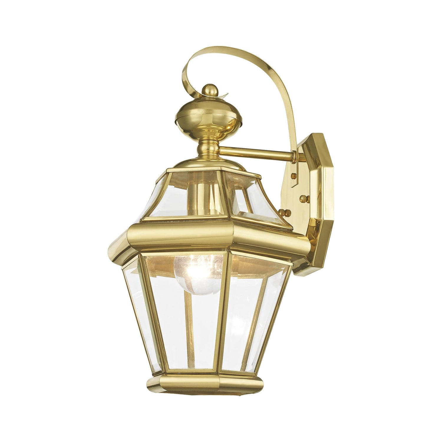Livex Lighting - 2161-02 - One Light Outdoor Wall Lantern - Georgetown - Polished Brass