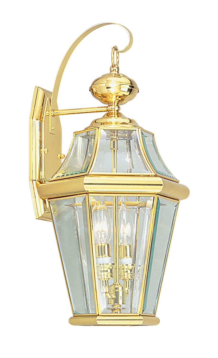 Livex Lighting - 2261-02 - Two Light Outdoor Wall Lantern - Georgetown - Polished Brass