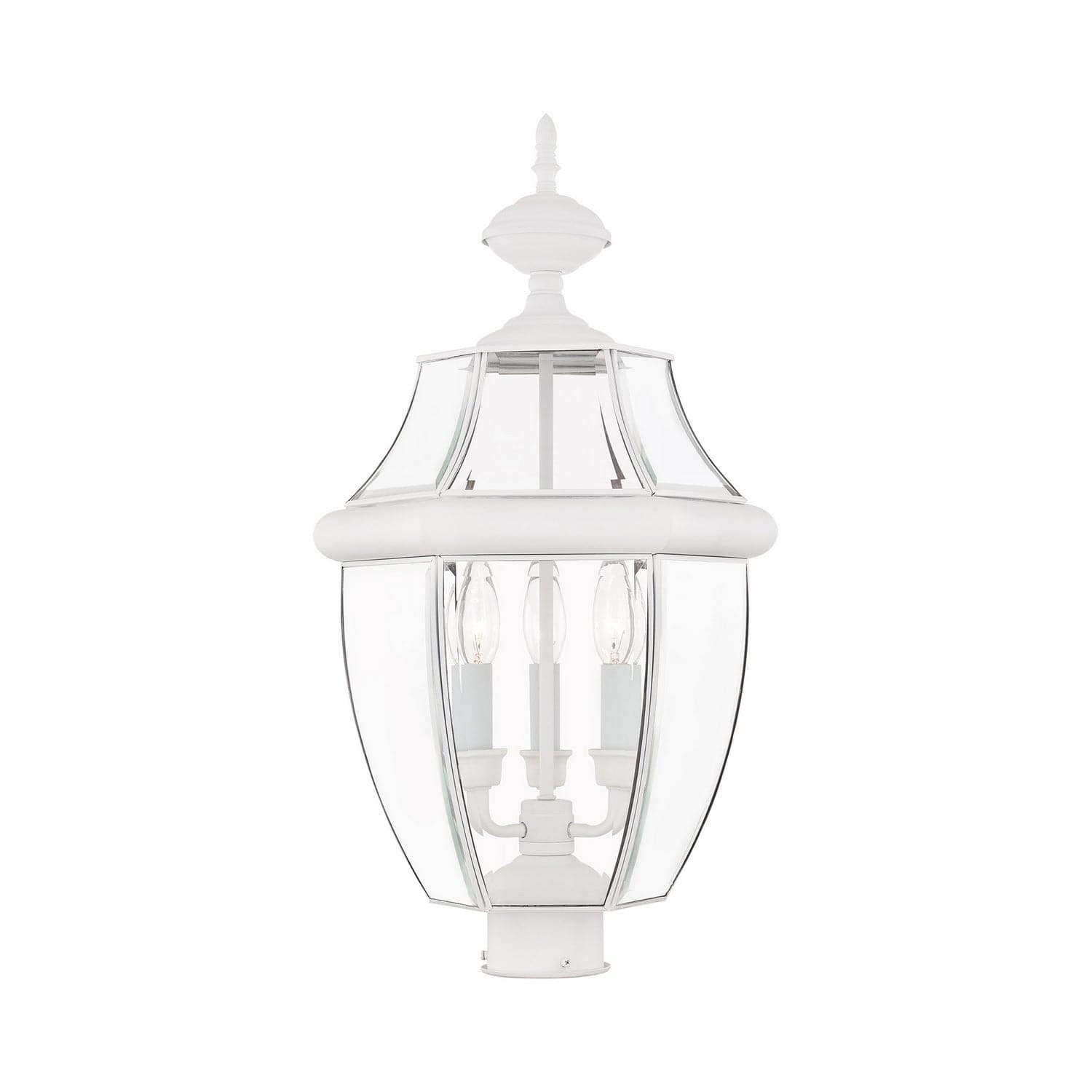 Livex Lighting - 2354-03 - Three Light Post-Top Lanterm - Monterey - White