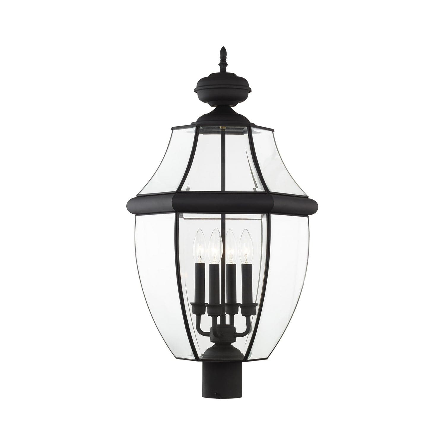 Livex Lighting - 2358-04 - Four Light Outdoor Post Lantern - Monterey - Black