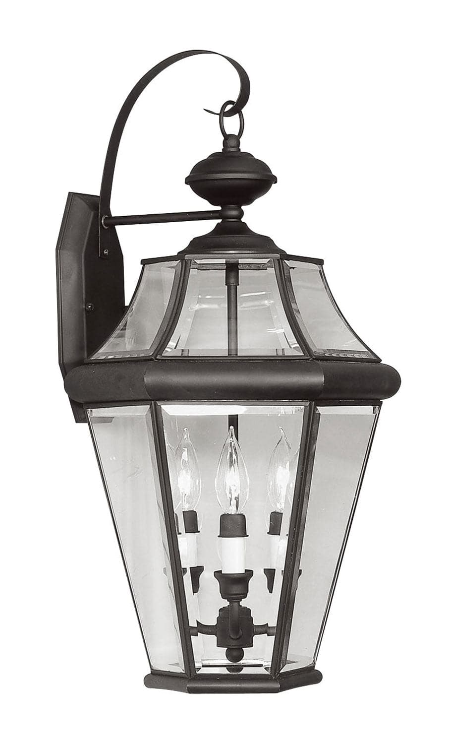 Livex Lighting - 2361-04 - Three Light Outdoor Wall Lantern - Georgetown - Black