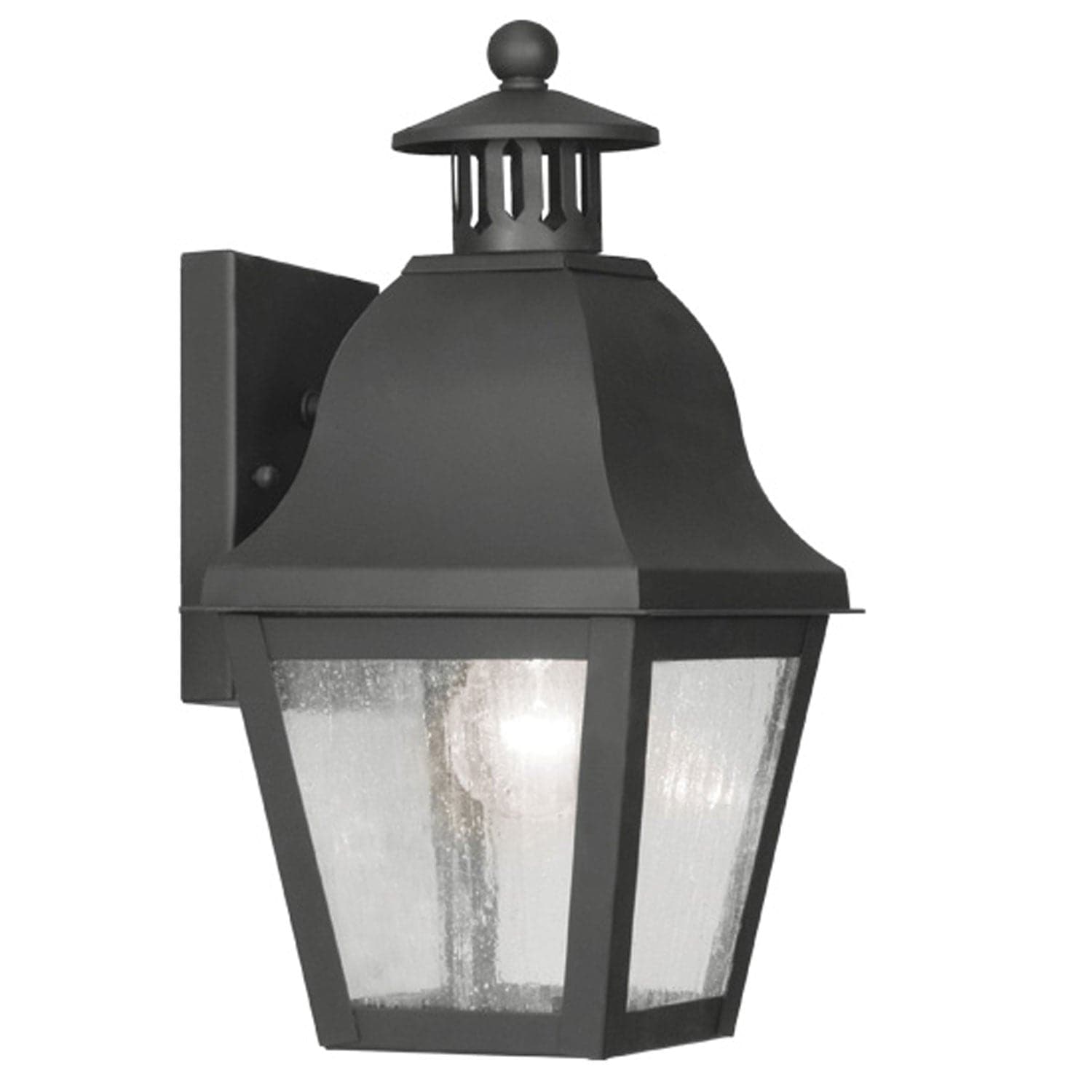 Livex Lighting - 2550-04 - One Light Outdoor Wall Lantern - Amwell - Black