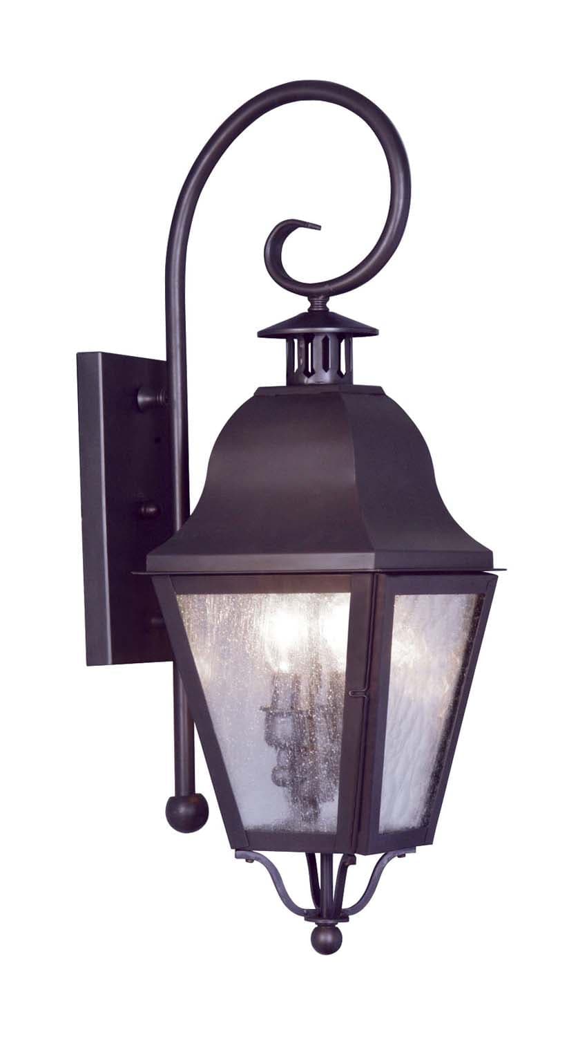 Livex Lighting - 2551-07 - Two Light Outdoor Wall Lantern - Amwell - Bronze