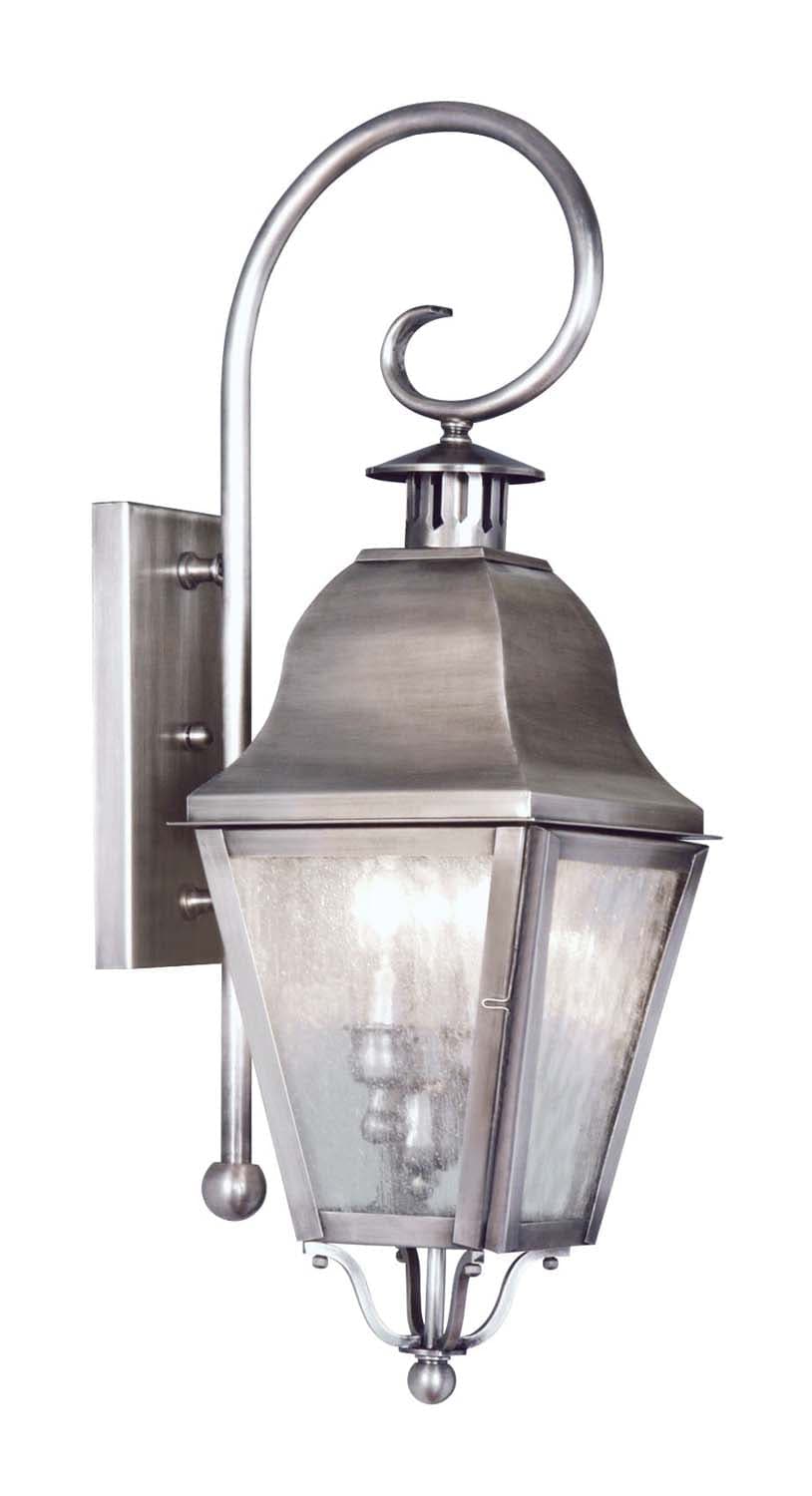 Livex Lighting - 2551-29 - Two Light Outdoor Wall Lantern - Amwell - Vintage Pewter