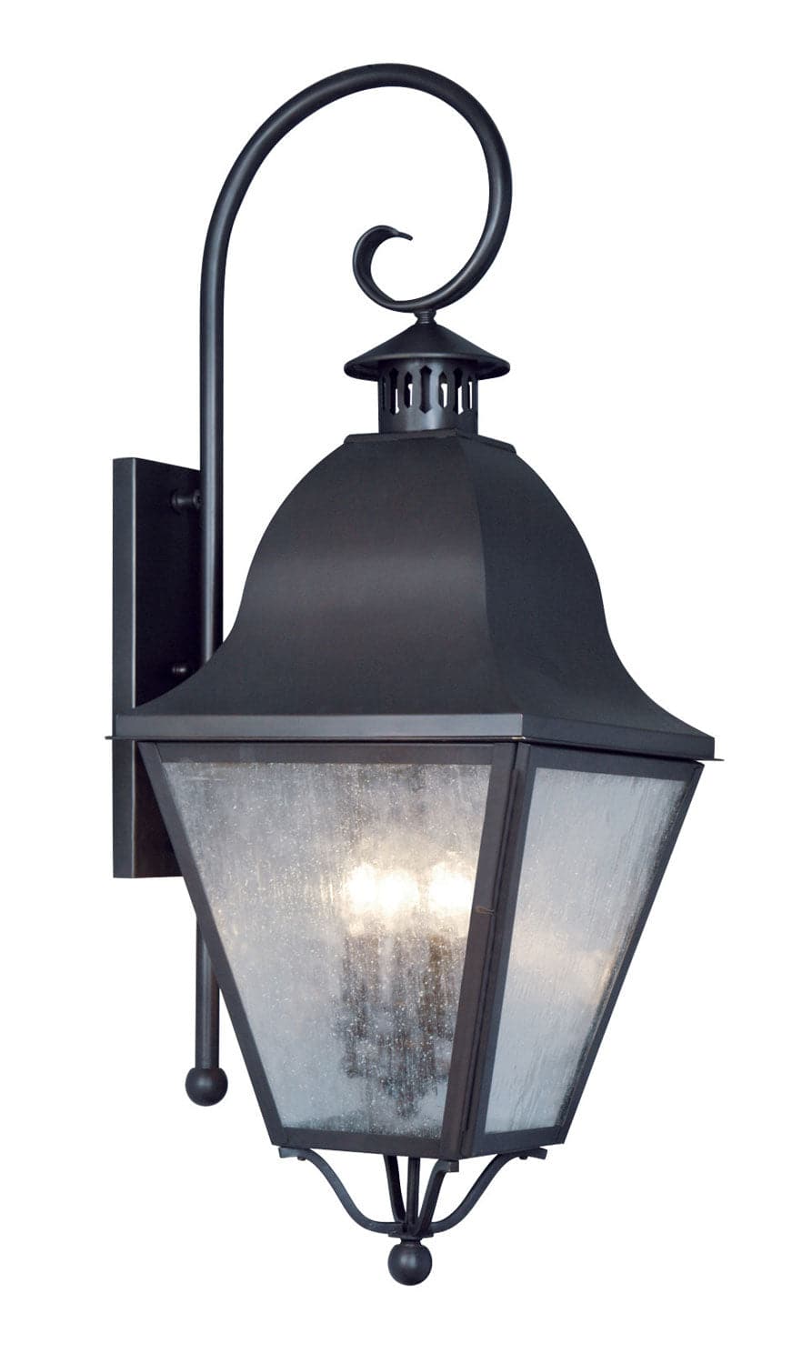 Livex Lighting - 2558-04 - Four Light Outdoor Wall Lantern - Amwell - Black