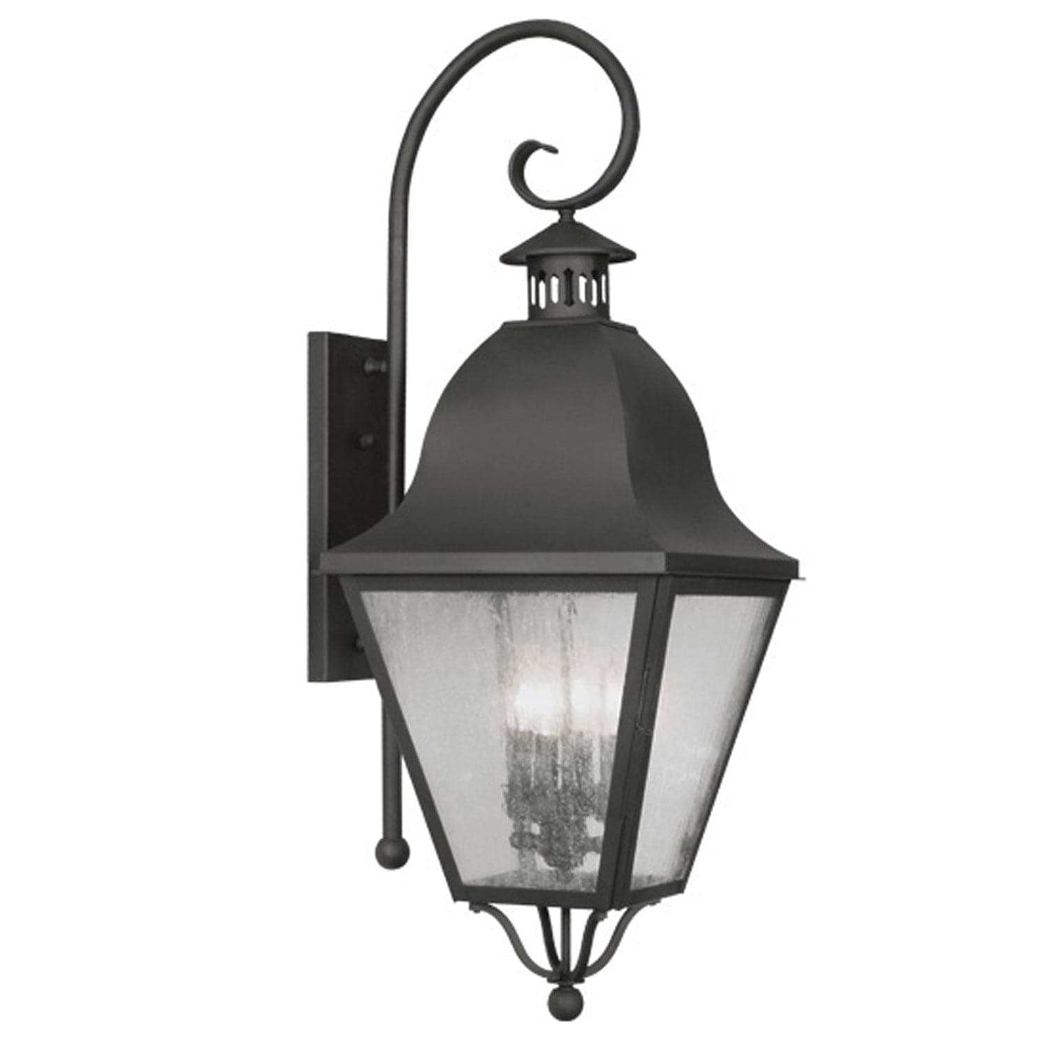 Livex Lighting - 2558-07 - Four Light Outdoor Wall Lantern - Amwell - Bronze