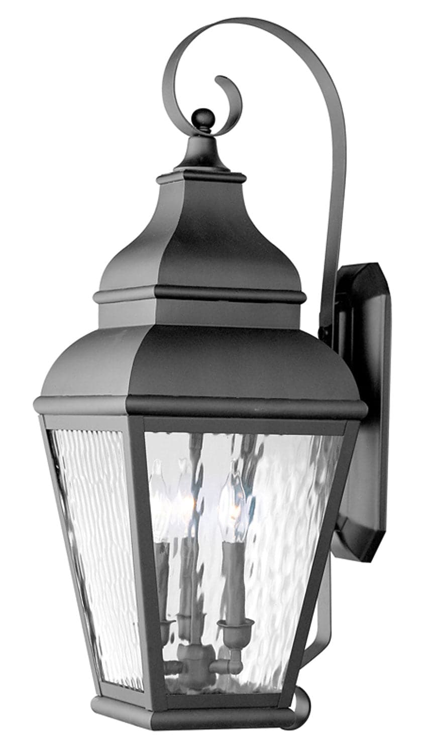 Livex Lighting - 2605-04 - Three Light Outdoor Wall Lantern - Exeter - Black